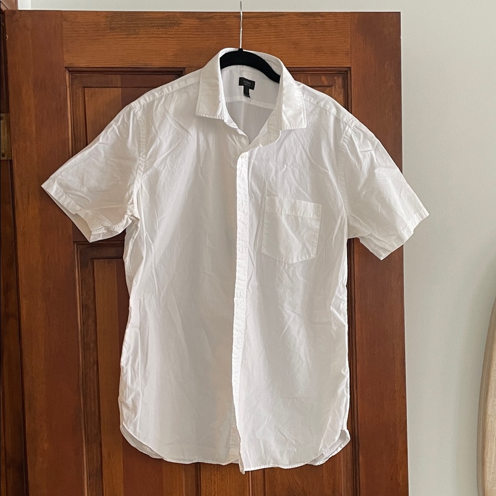 J. Crew Men's Crisp White Button Down Shirt